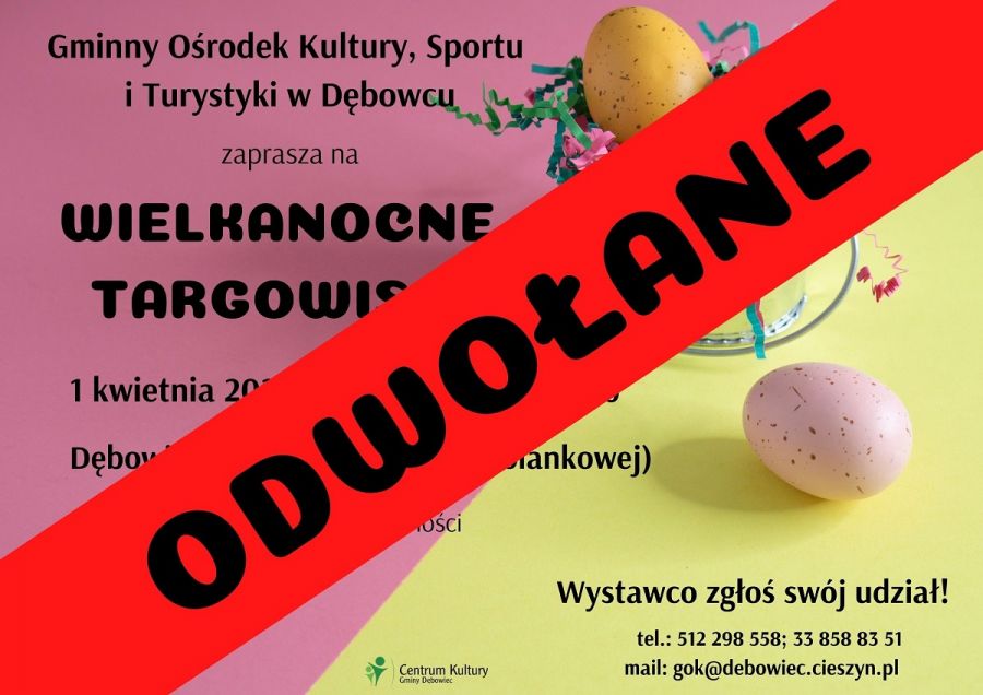 Targowisko Wielkanocne - odwołane