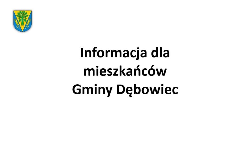 Informacja dla mieszkańców Gminy Dębowiec - BANKOMAT