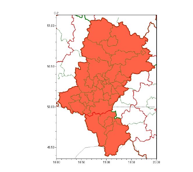 WOJEWÓDZTWO ŚLĄSKIE OSTRZEŻENIA METEOROLOGICZNE