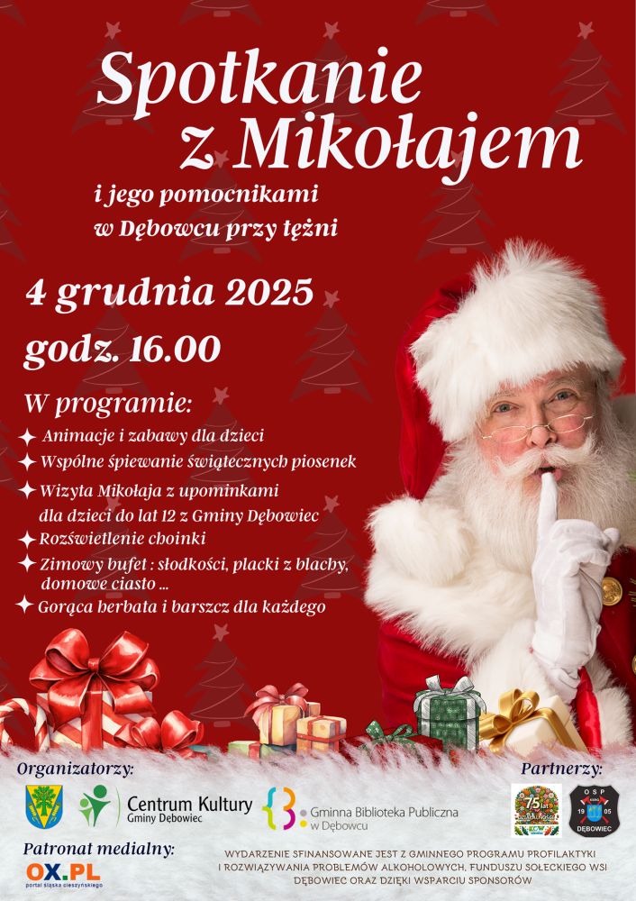 SPOTKANIE Z MIKOŁAJEM 4 grudnia 2025 godz. 16.00