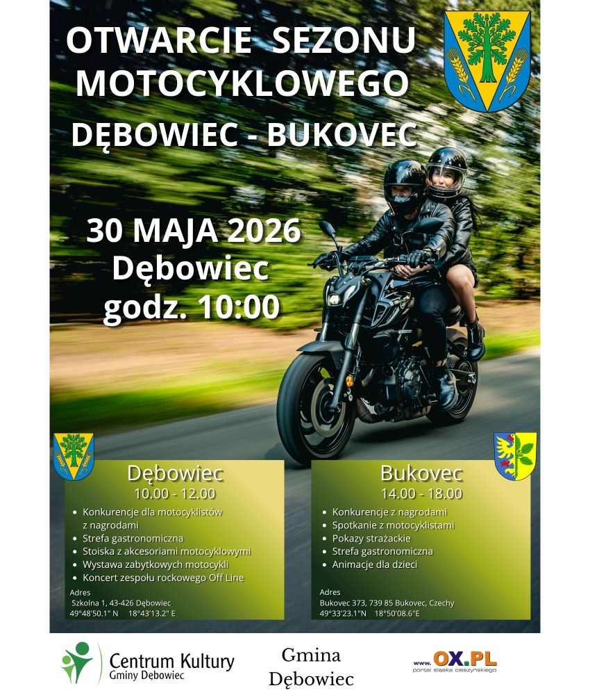 Rozpoczęcie sezonu motocyklowego Dębowiec - Bukovec 2026